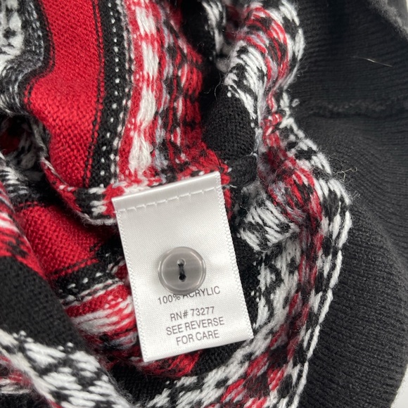 Croft and Barrow Button Up Print Sweater Cardigan Large - Picture 8 of 12